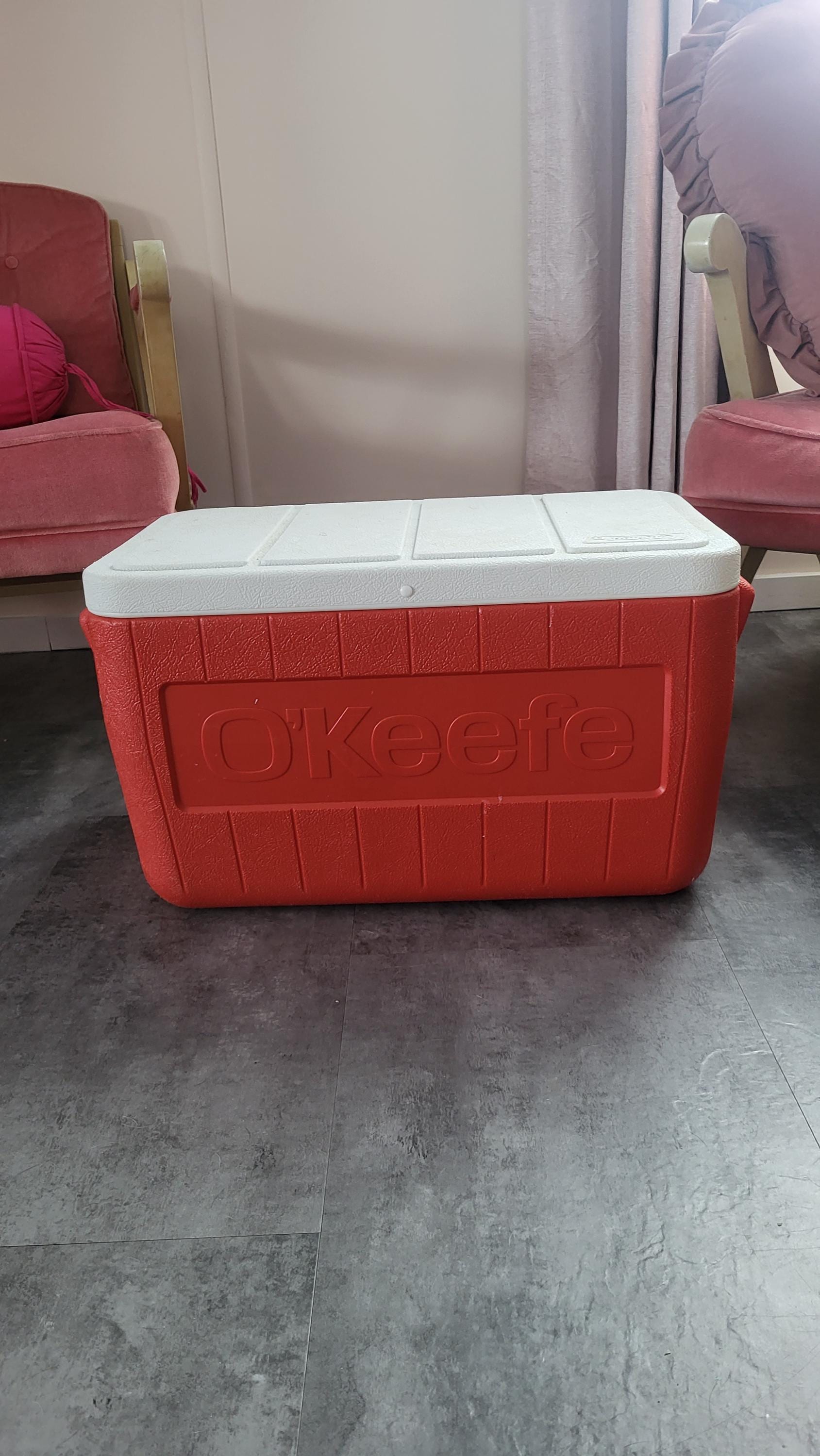 1990 O'keefe Coleman Polylite 48 Cooler – Red & White – 48 Qt