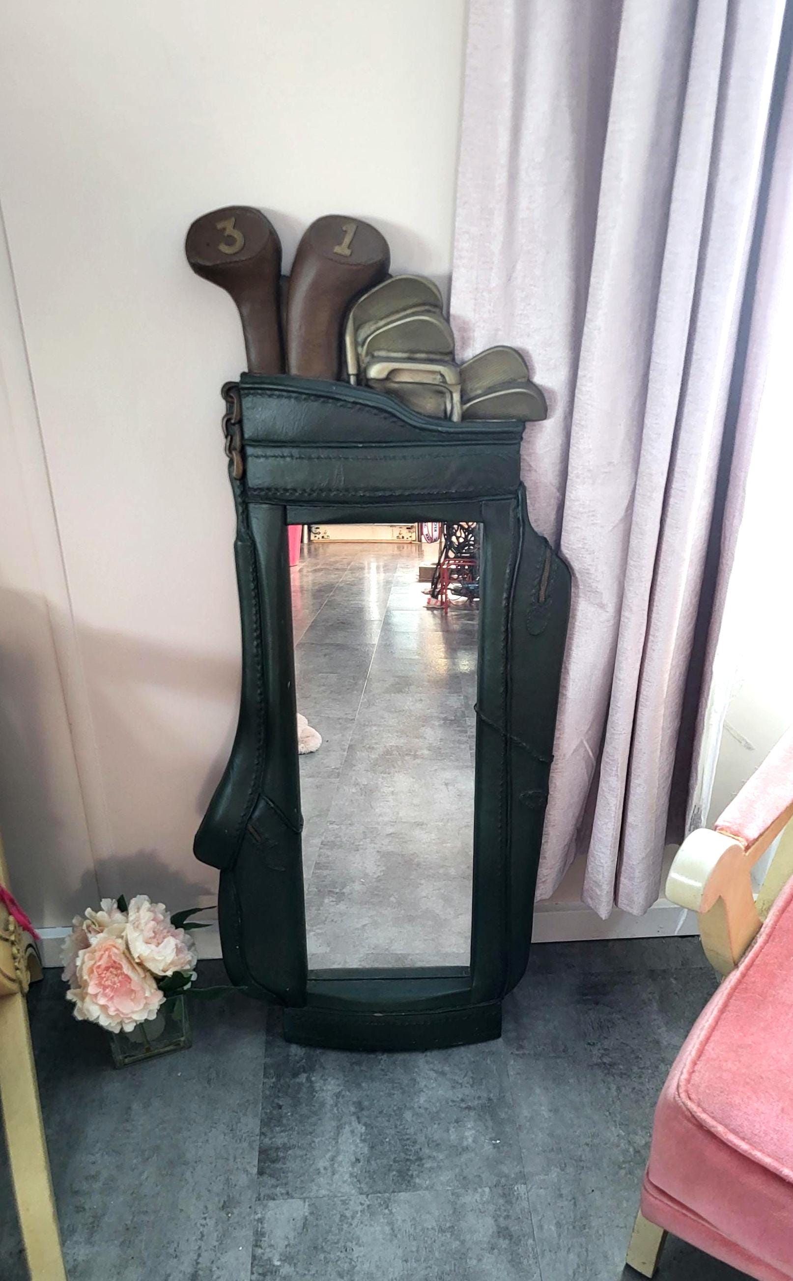 Vintage Golf Bag Themed Mirror Wooden Framed Wall Hanging - Etsy