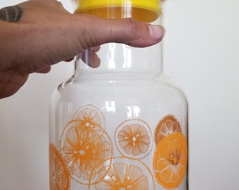 Vintage Pyrex Glas Saft Krug Karaffe Orangen 1,5 L 3515