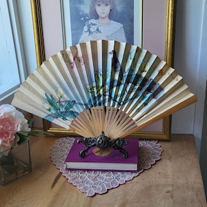 Vintage,Chinese Folding Fan,Hand Fan,Chinese Fan,Oriental Decor,Asian Fan,Oriental Fan,Asian Interiors,Chinoiserie Decor,Fan