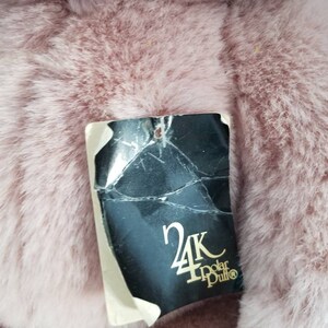 Rare ours en peluche rose vintage 24K neuf avec toutes les étiquettes image 4