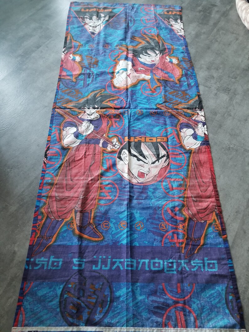 Vintage Dragon Ball Z Wall Decor Fabric 84x66 Goku Etsy