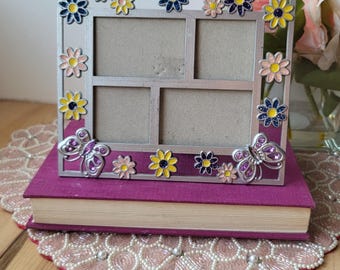 Vintage Y2K Silver Wire Picture Frame Metal & Jewelry Papillons Et