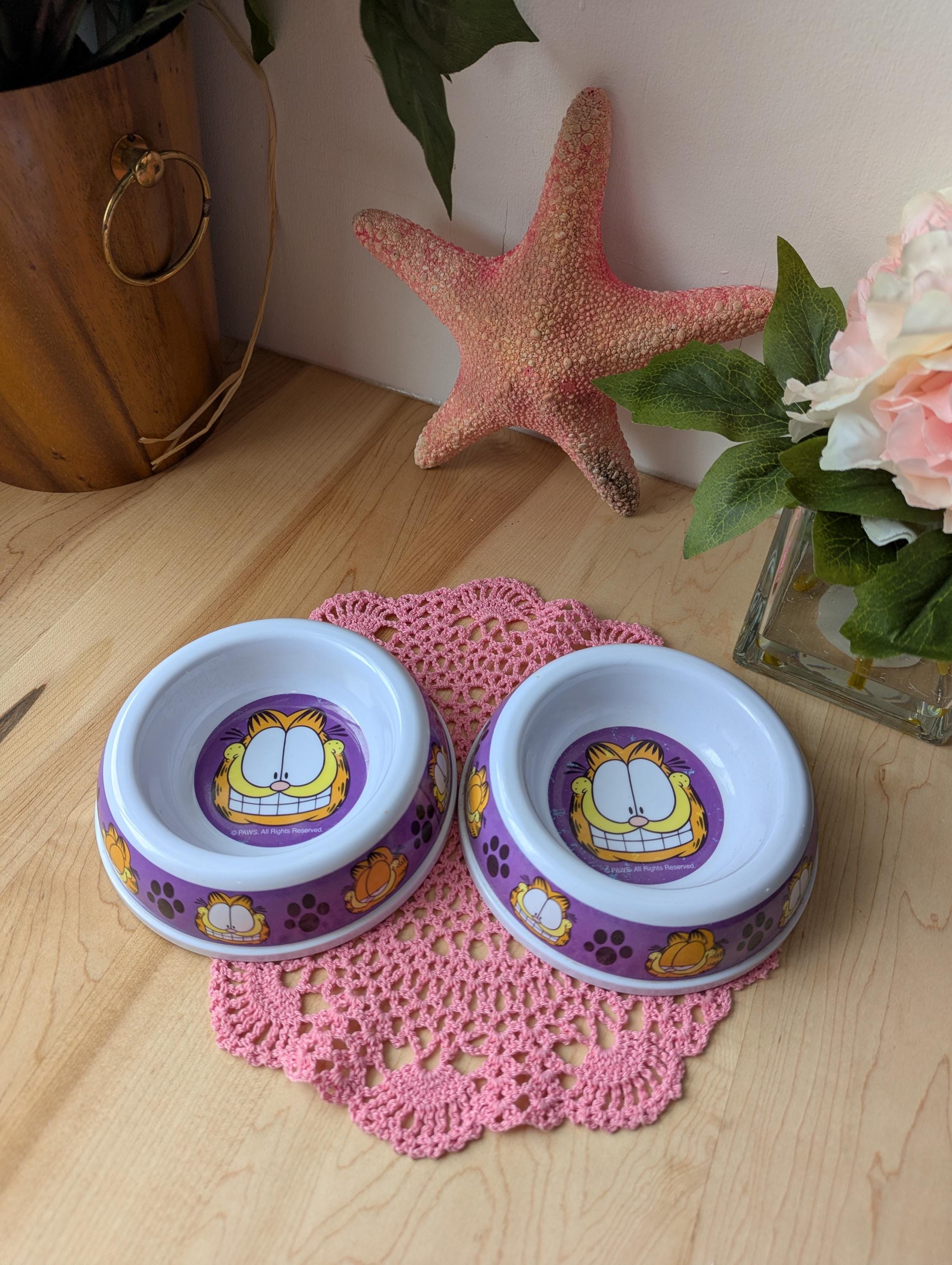 Vintage Set of 2 Paws Garfield Pet Food Bowl 90's - Etsy