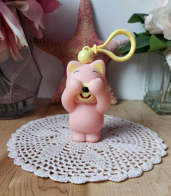 Vintage Sunsmile Peek-a-boo Toys. Jabb-a-boo Cat Squeak Toy Figure