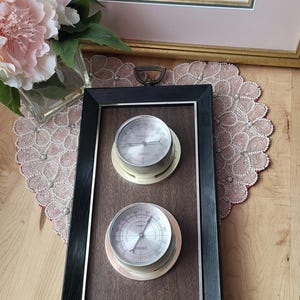 Termómetro y medidor de humedad Springfield Instrument - Estación meteorológica de pared Barómetro