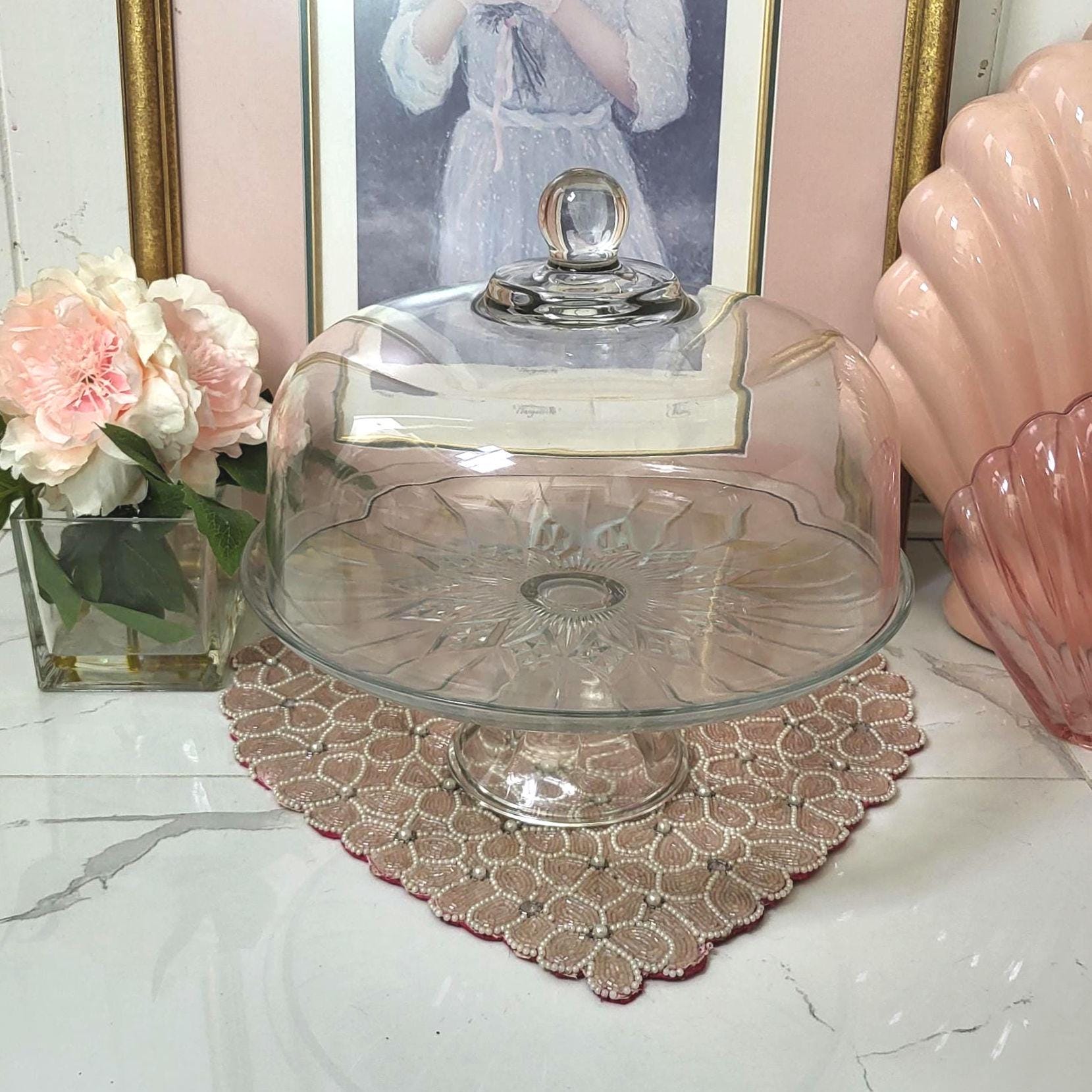 Arcoroc cake stand - Etsy 日本