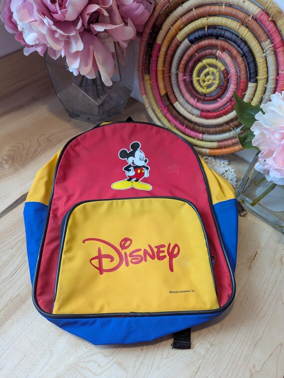 90s 古着　ディズニー　バックパック　刺繍　リュック　ミッキー　ビンテージ 90s 古着 ディズニー バックパック 刺繍 リュック ミッキー