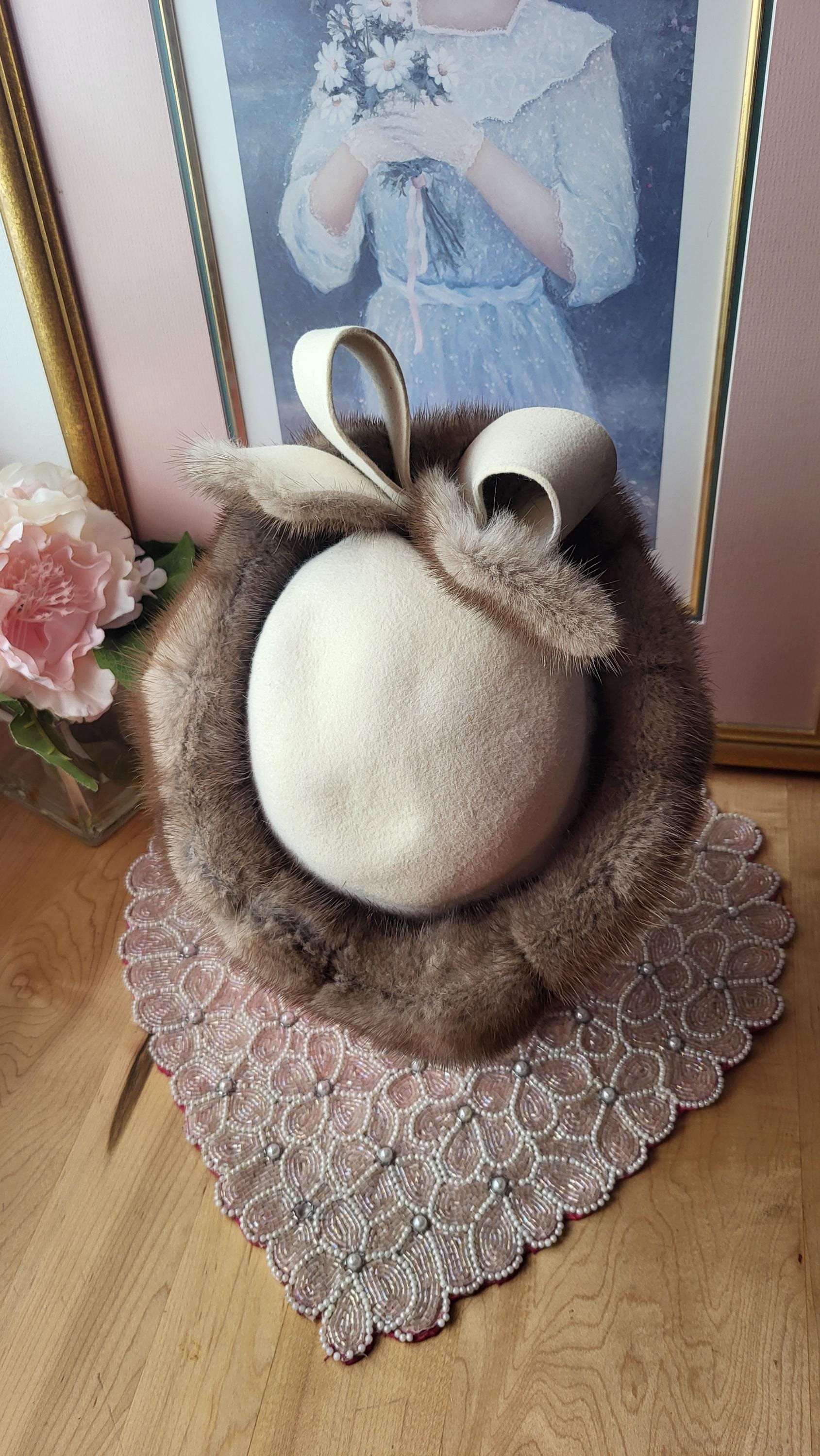 Real Fur Hat with Bow Accent Brigitte main image 4