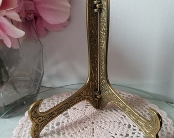 Brass book holder,book display,table top book stand,library decor,book decor,art display,brass photo stand,brass picture stand,