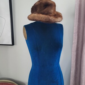 Vintage Brown Big Hat Mink Fur Hat by Vittorio - Etsy display picture 1