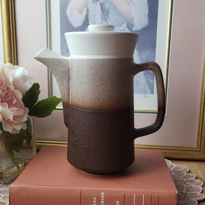 Vintage Tri Color Potter's Coffee Pot Pottery Scandinavia Design Minimalist