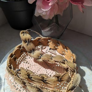 Vintage Fur Belt Oval Linked Leather Boho Tie Western Vintage Fur Belt Oval Linked Leather Boho Tie Cowboy Belt - Etsy main image 2