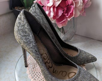 Sam Edelman Women's Danna Pumps Animal Print Cheetah Silver