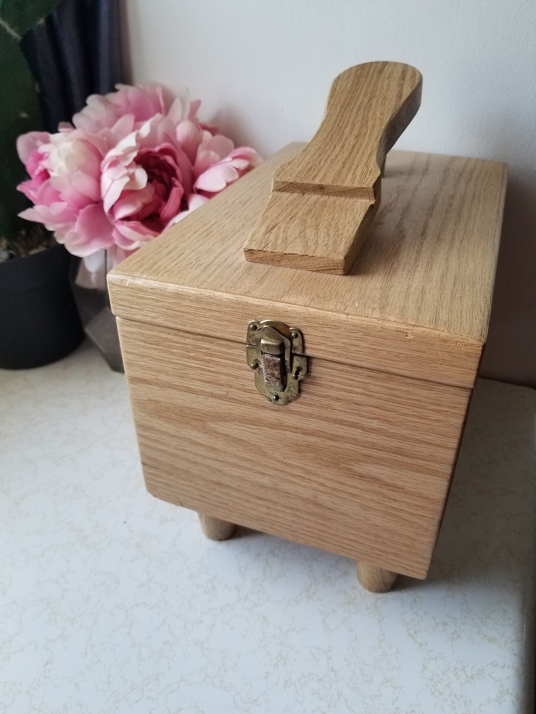 Vintage Handmade Oak Shoe Shine Box Herring Shoe Care Etsy Canada