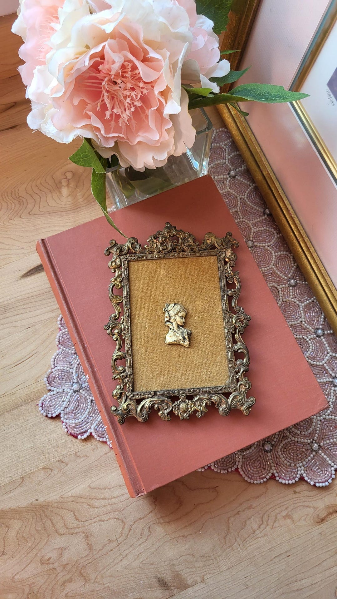 Vintage Brass Depose Italian Picture Frame Baroque Decor Victorian
