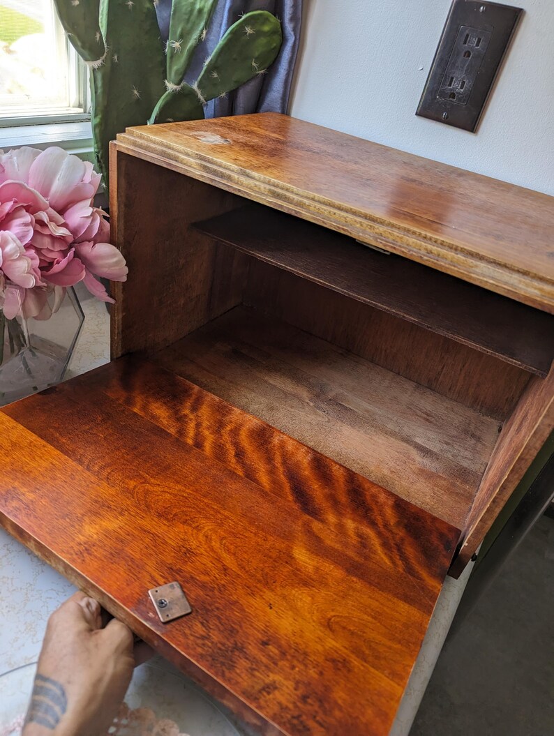 Vintage Baribomaid Wood Bread Box, Retro Kitchenware, 1970's, MCM