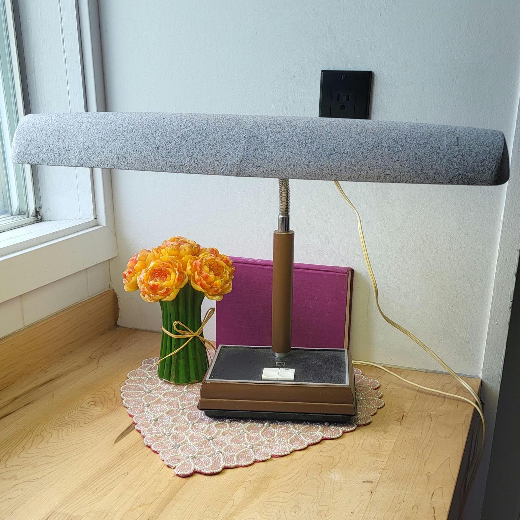 Vintage 1970s Fluorescent Gooseneck Desk Lamp Panasonic Model