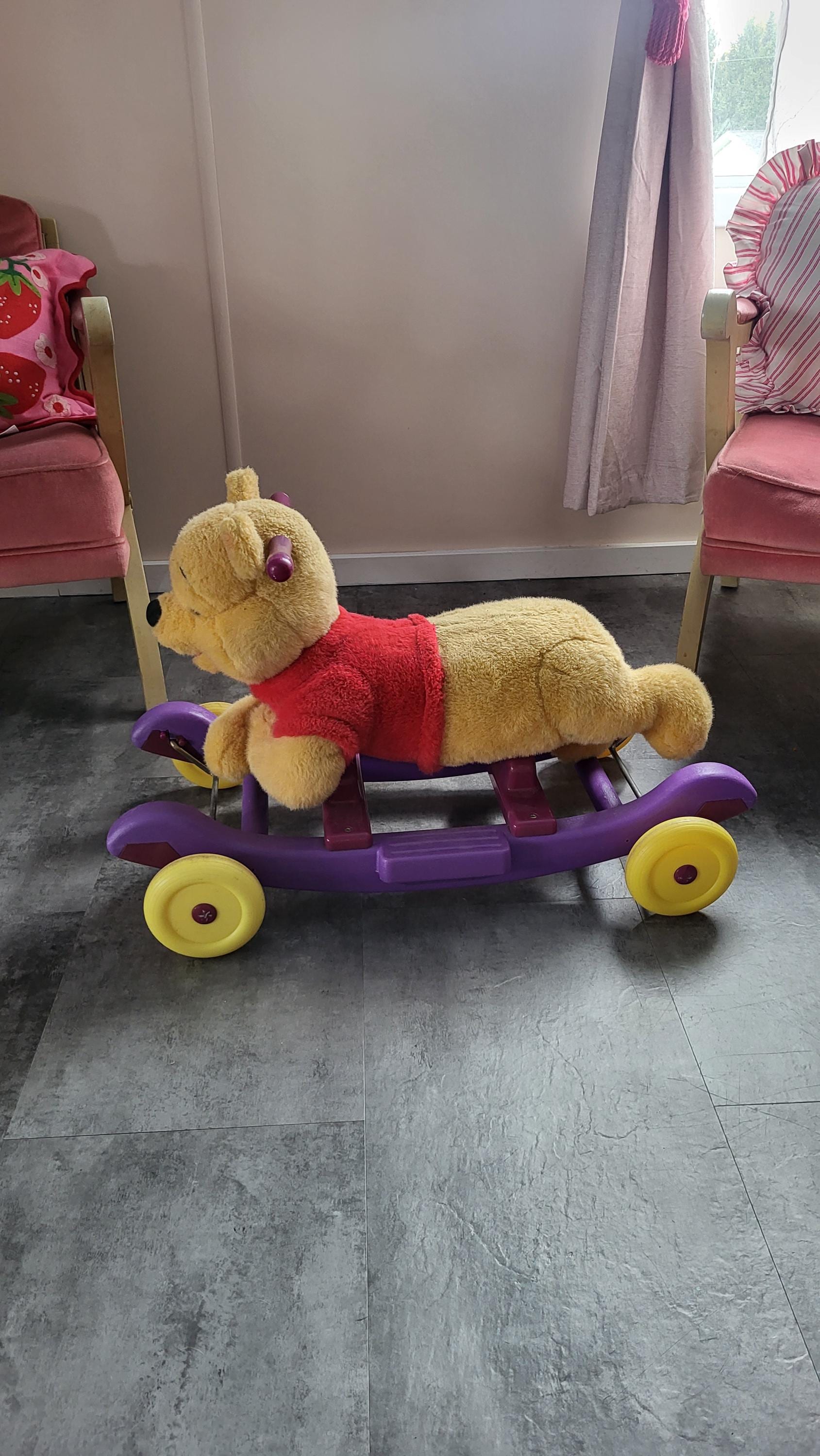 Disney Winnie the Pooh Plush Kiddieland Toy Rocking Horse