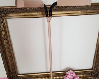 Vintage MCM Bendable Pink Lacquered Metal Floor Lamp