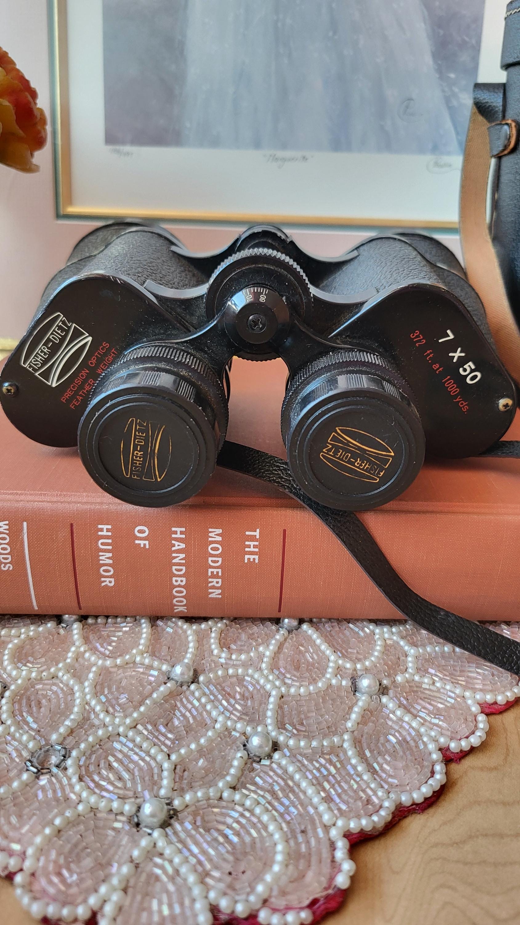 Vintage Fisher-dietz 7x50 ZIF Binoculars 372 Feet at 1000 Yards