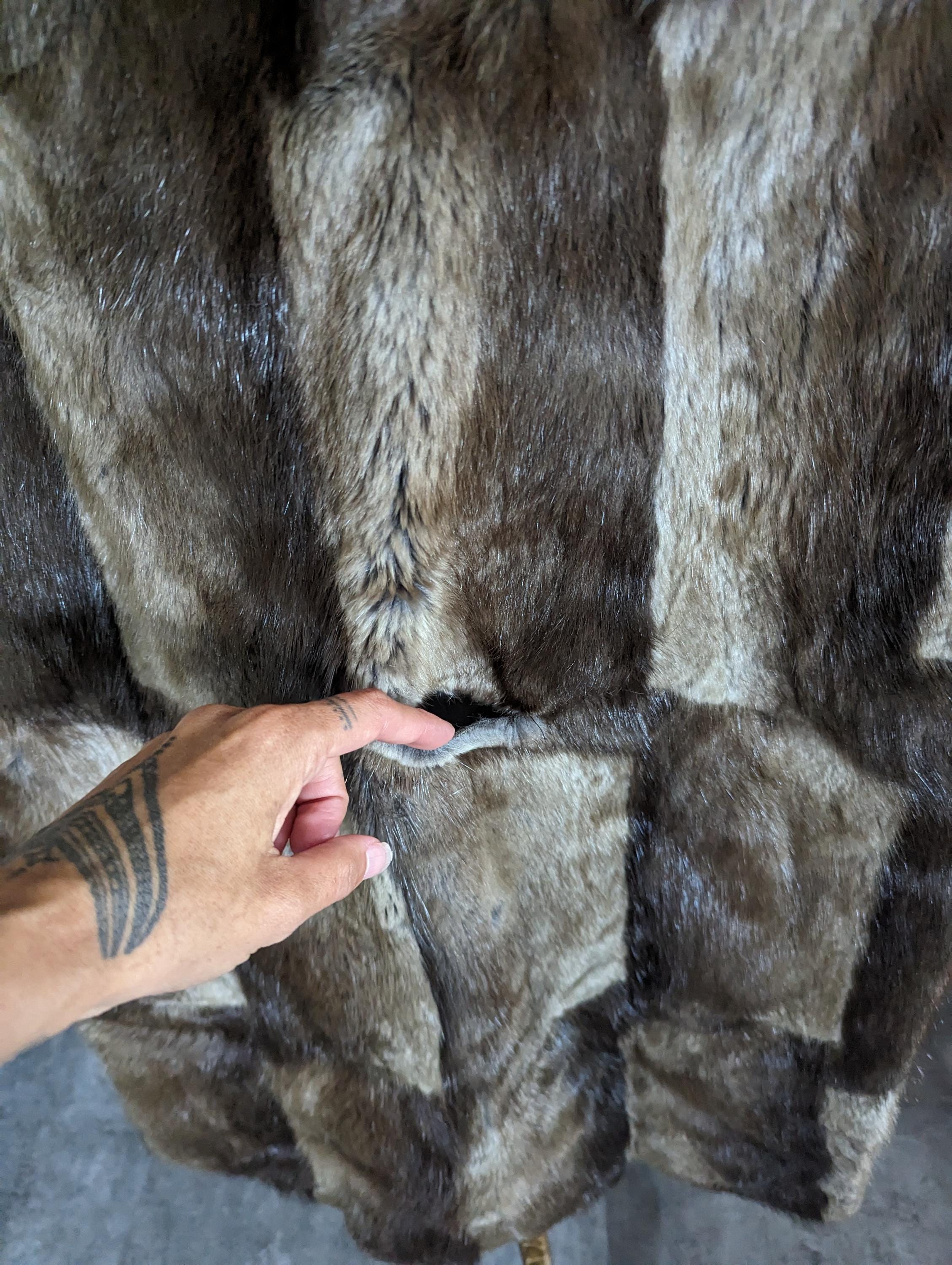 Vintage Real Fur Long Vest - Etsy 
