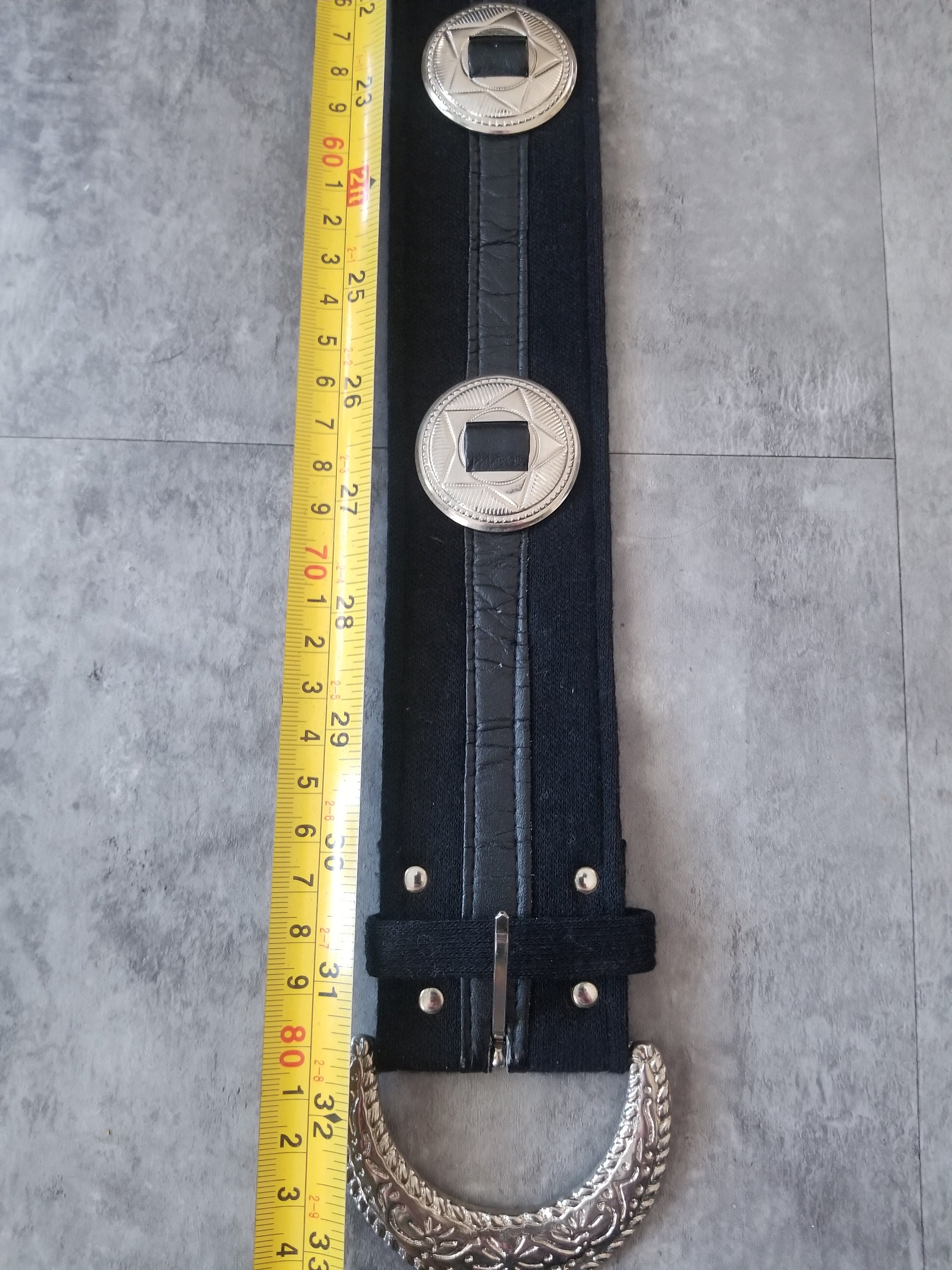 Lovestrength Margot Concho Hip Belt Vintage Margot Concho Hip Belt Silver and Black Cowboy  main image 3