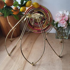 Vintage metalllampskärm för blomlampa 7 paneler