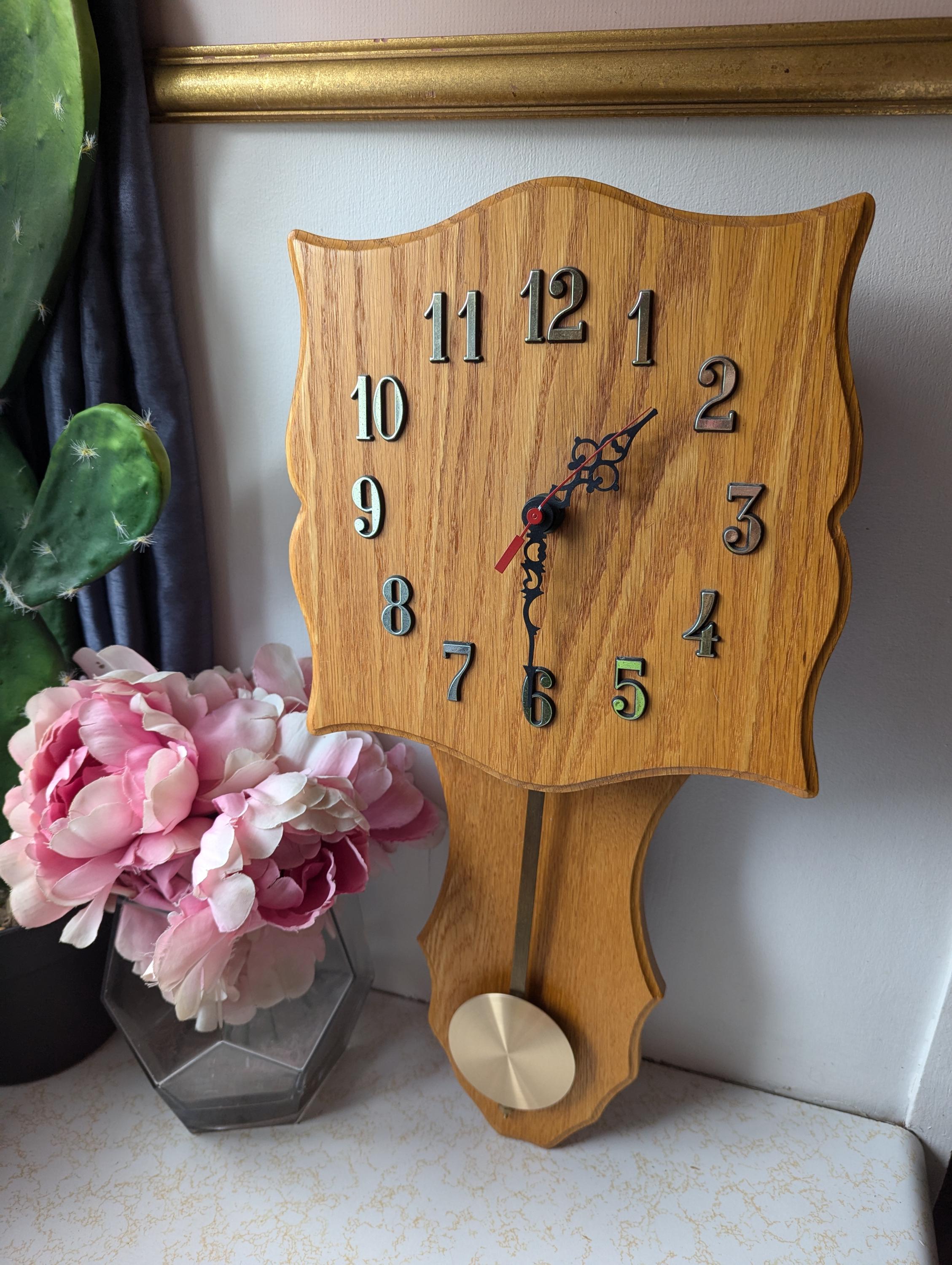 Horloge Murale En Bois SERVEWELL - Occasion, Fonctionne Bien, Style Classique