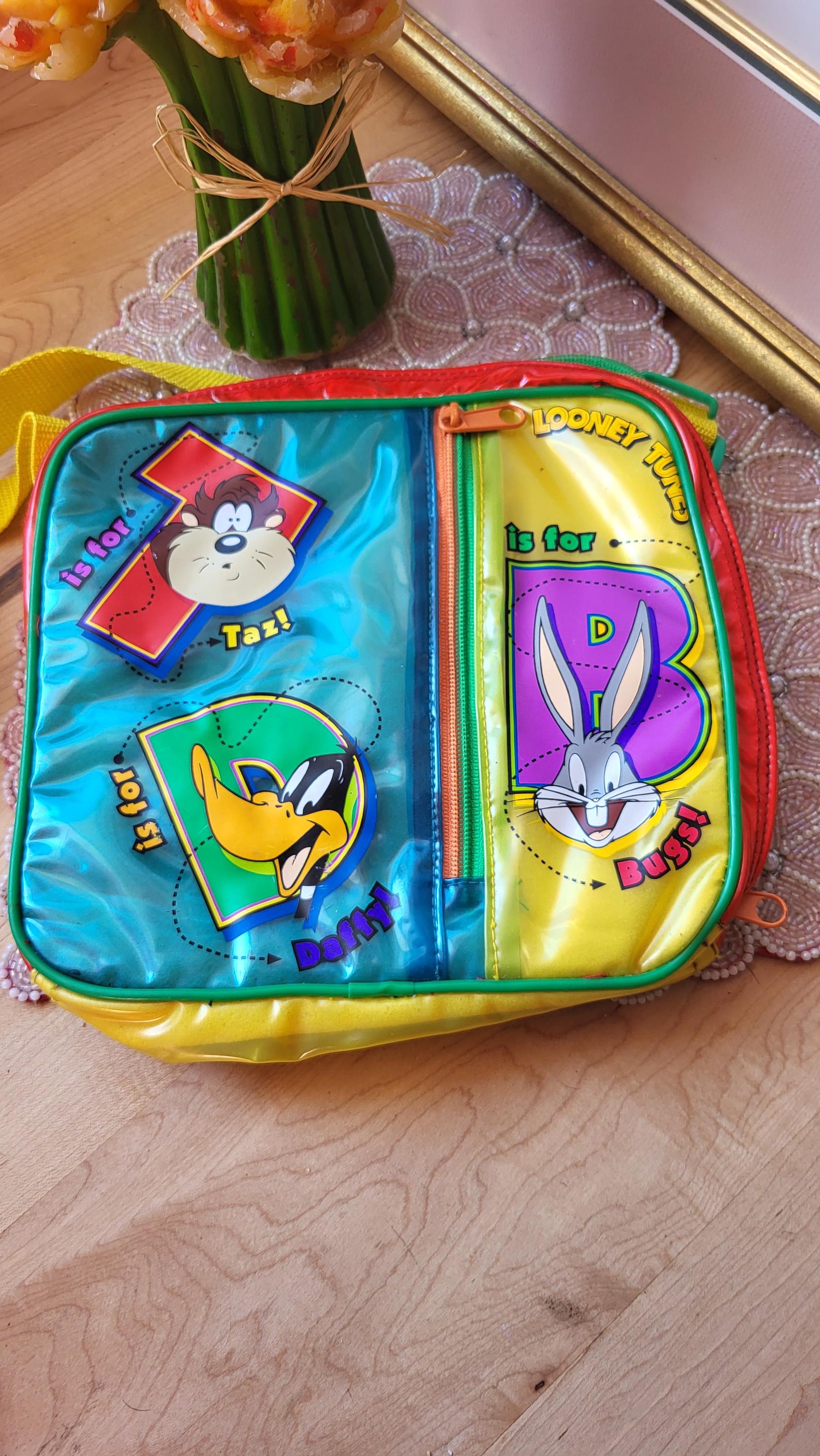 Vintage Looney Tunes Bugs Bunny Taz Lunch Box 90's - Etsy
