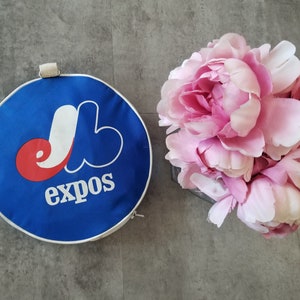 Vintage Montreal Expos und Hostess Potato Chips Werbe Baseball Tasche, Baseball Sammlerstück, 1980er Jahre