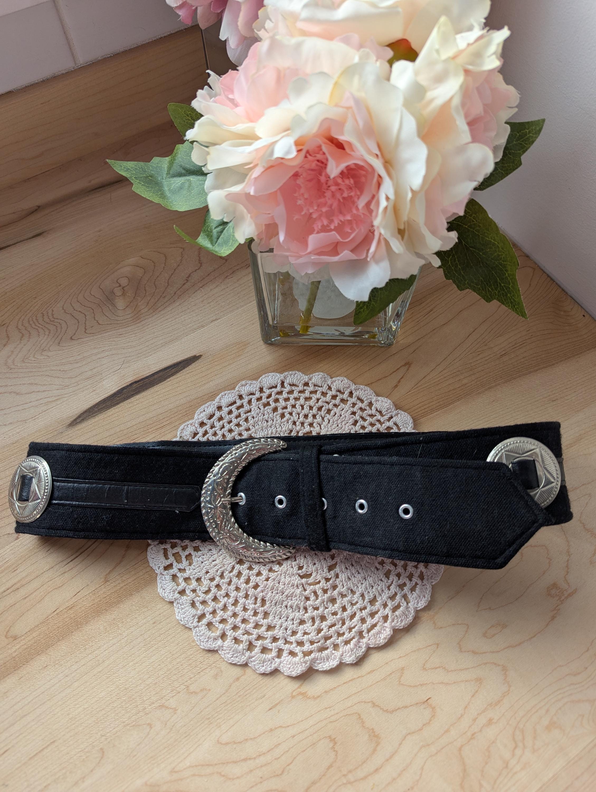 Lovestrength Margot Concho Hip Belt Vintage Margot Concho Hip Belt Silver and Black Cowboy  main image 4