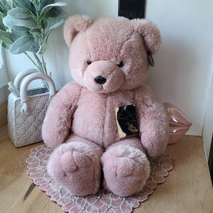 Rare Vintage 90's Pink Teddy Bear 24K New With all tags NOS