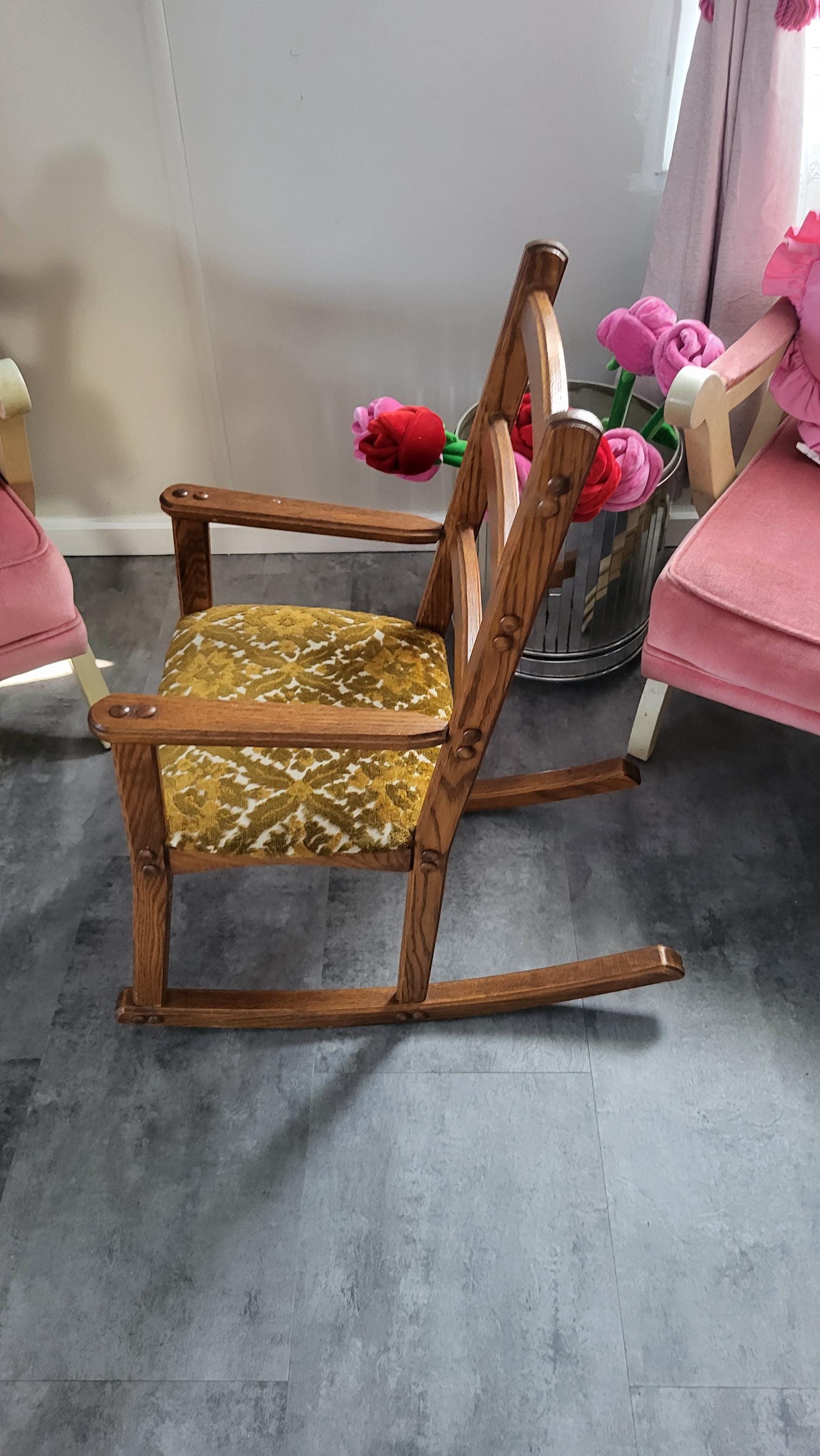 Children's Ladderback Rocking Chair Antique Style, Kids Rocking Chair ...