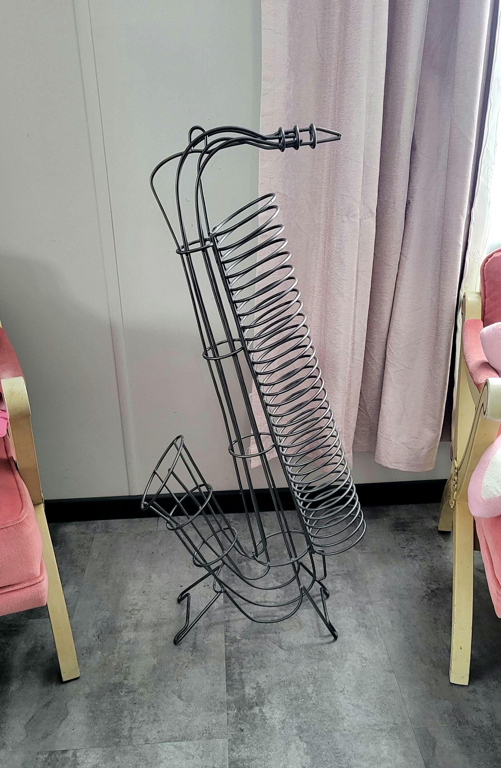 Vintage SAXOPHONE CD Rack, Eye-catcher, CD Storage System - Metal