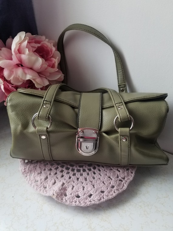 Sac baguette vintage Y2K Le Chateau, vert pomme, s