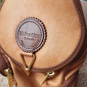 Vintage BackPack Valentino Di Paolo/Zaino. Valentino Di Paolo Fashion BackPack. Shoulder Bag Design. Brown BackPack. Shoulder Bag Leather. image 14