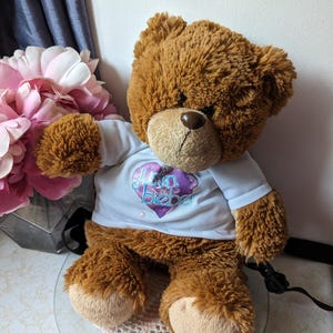 Vintage Rare Justin Bieber Teddy Bear Backpack Stuffed Backpack