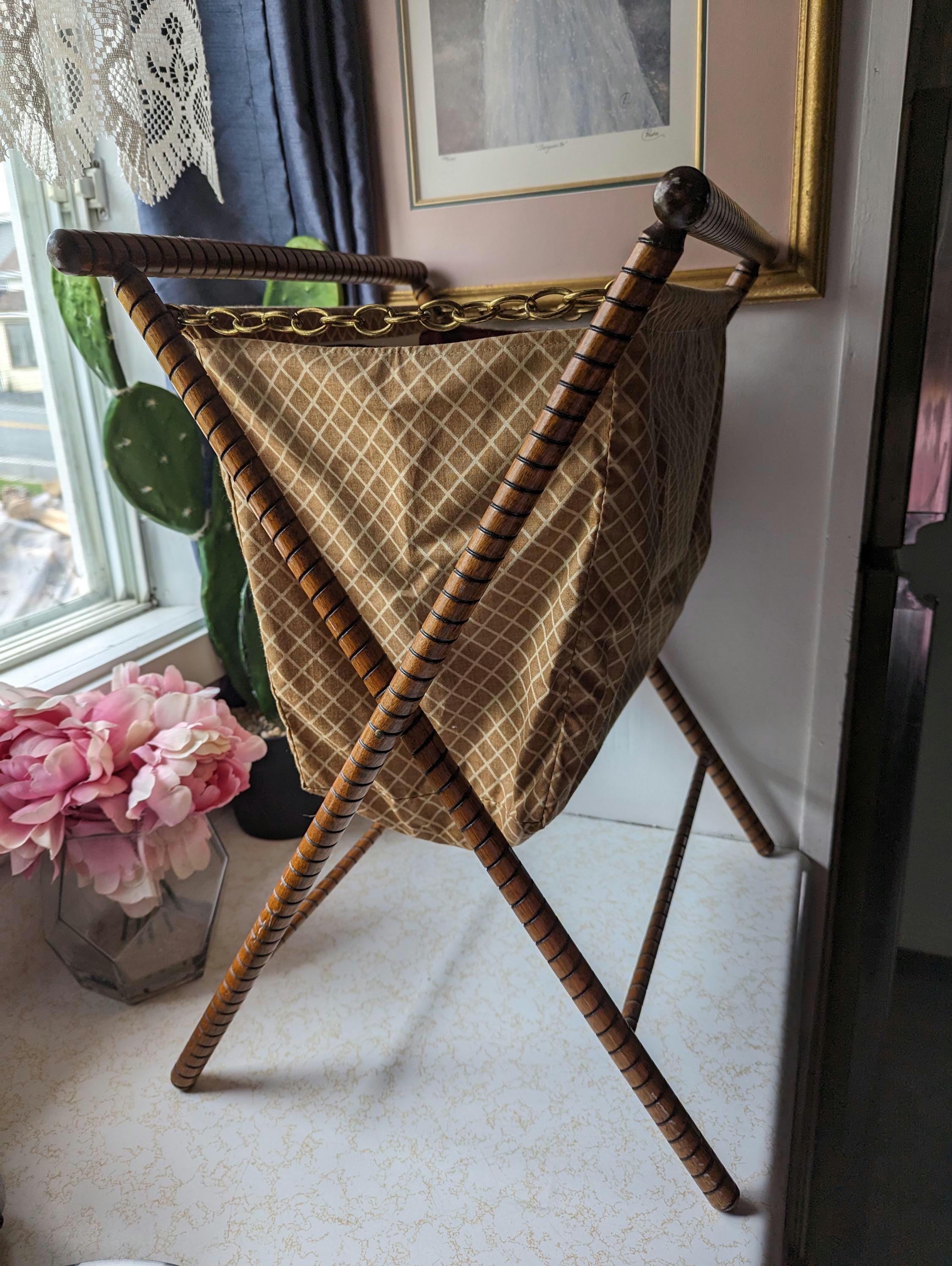 1960s Vintage Folding Knitting Caddy Brown Burgundy Sewing Craft Holder Chain Retro Collapsibe Storage Yarn Crochet Bag Basket Etsy UK