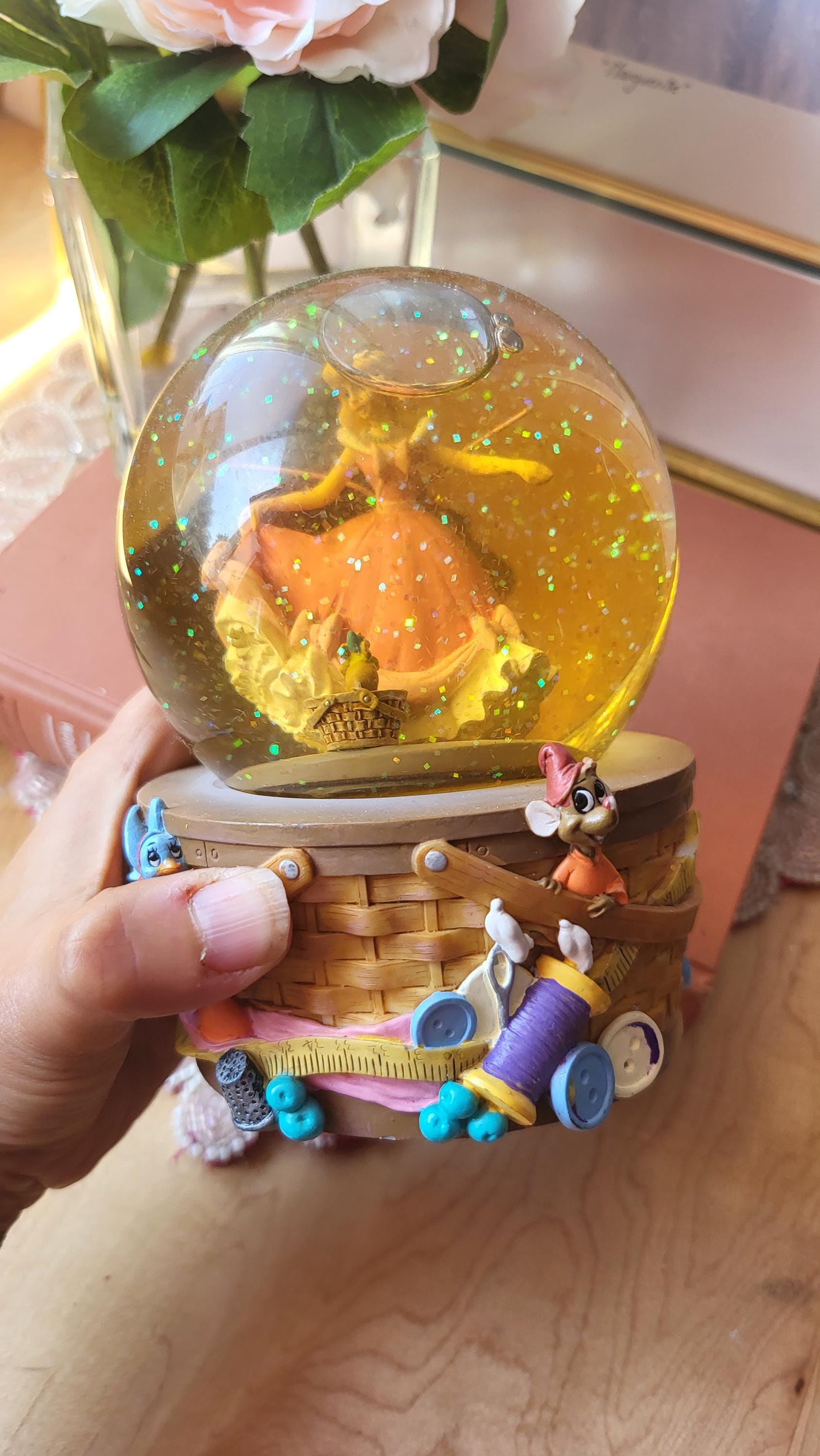 ヴィンテージ ディズニー シンデレラ スノードーム オルゴール