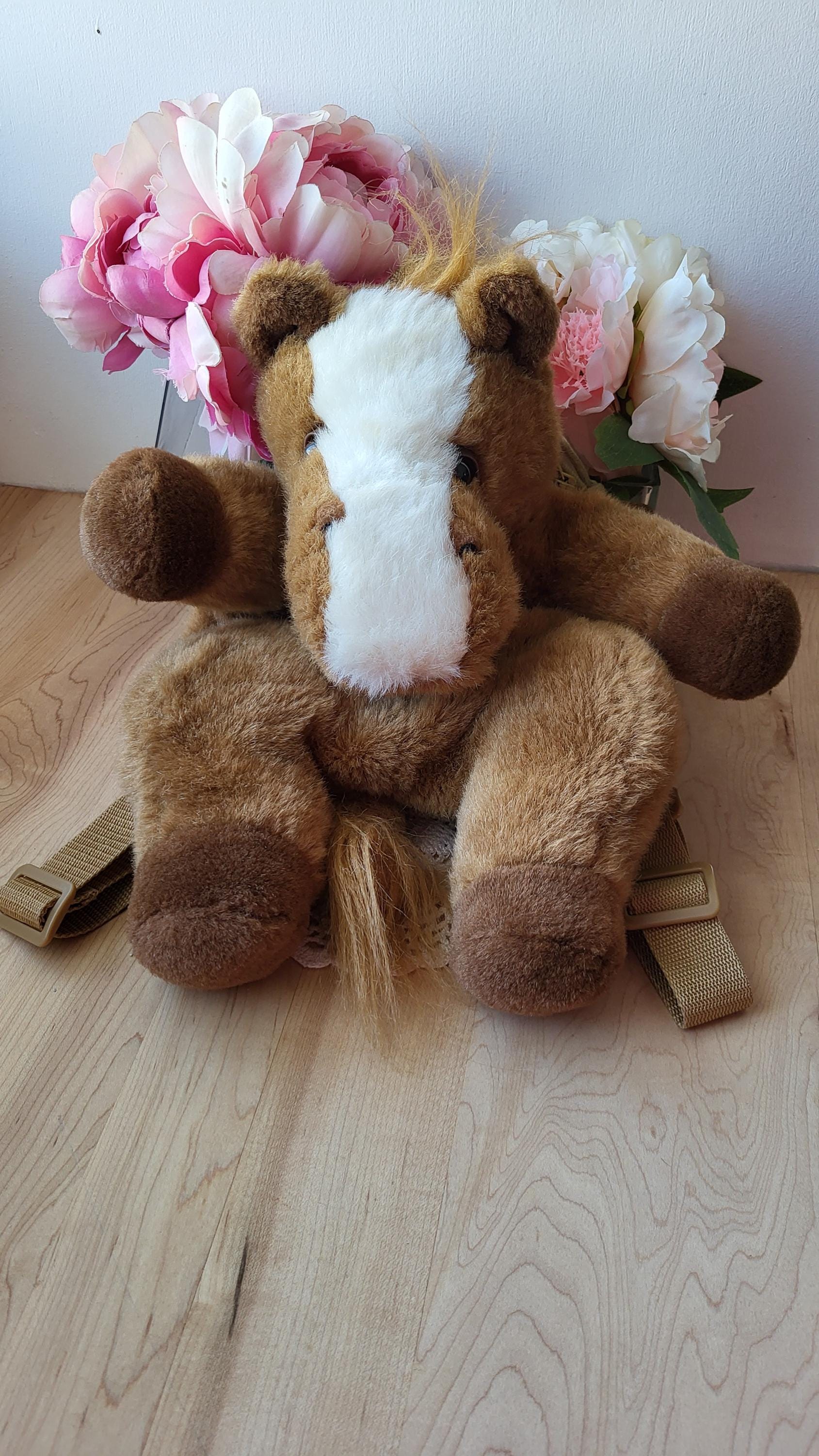 Vintage 90's Jay-gur Horse Backpack Stuffed Puppy Animal Bag. - Etsy