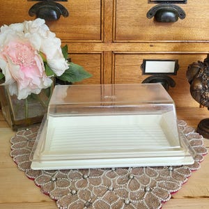 Plat à Fromages Tupperware Vintage – Rectangle Moyen – Beige – Occasion