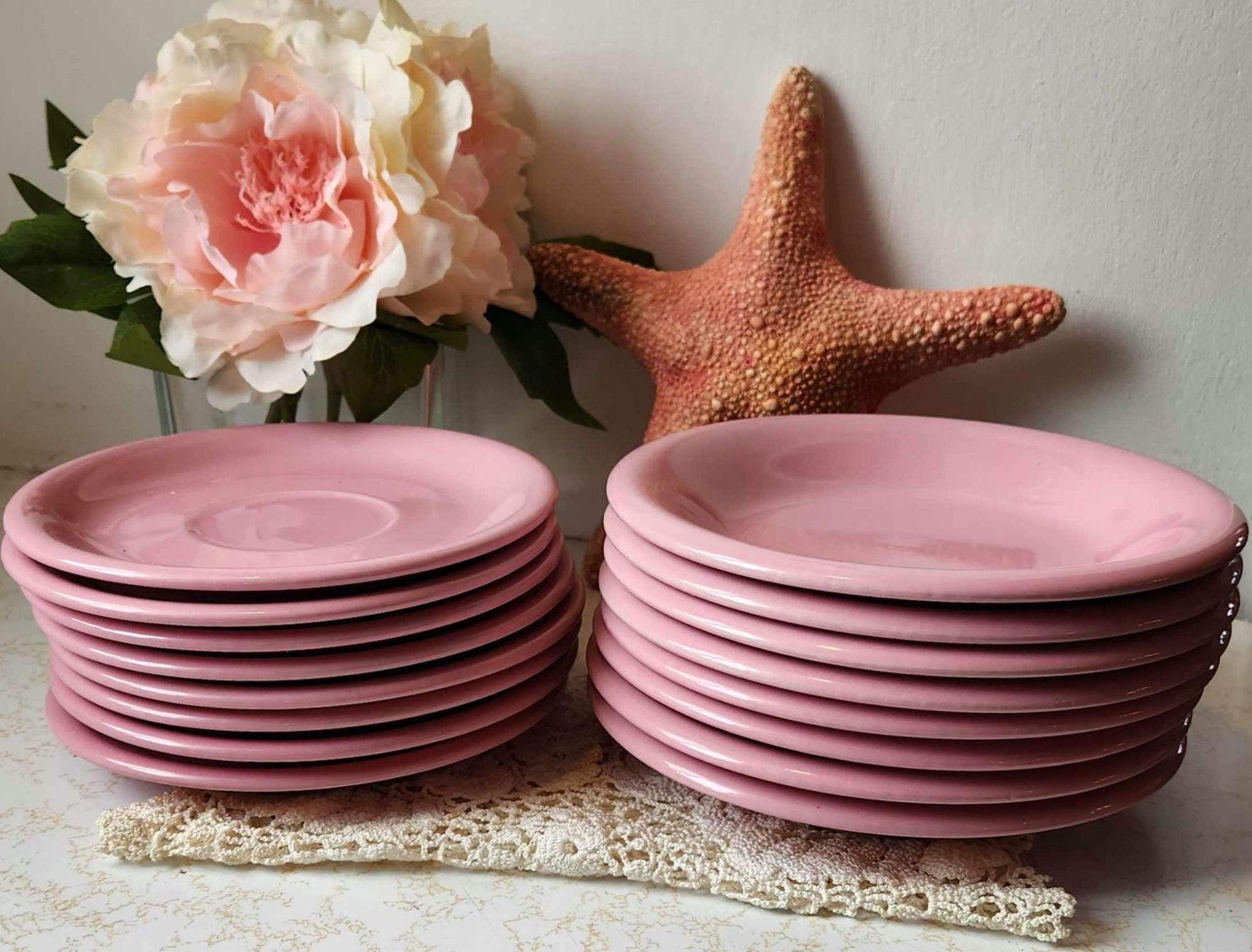 Stoneware Ikea Duktig Plates Pink Dishes Ikea IKEA Duktig 12pc