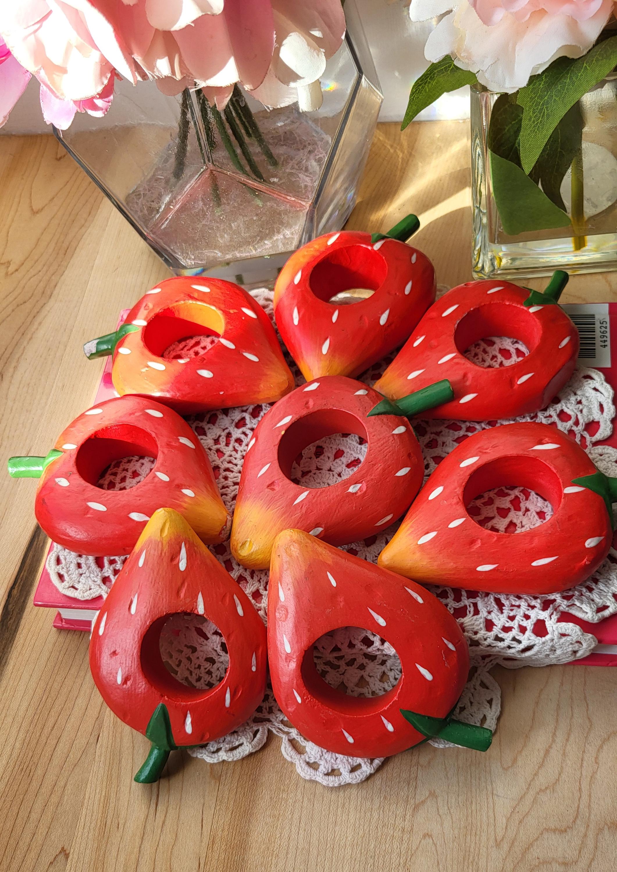 ヴィンテージな木製ナプキンリング（フェイスクロスホルダー）8個