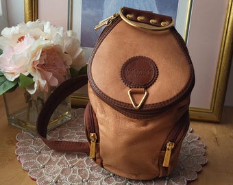 Vintage Rucksack Valentino Di Paolo/Zaino. Valentino Di Paolo Fashion Rucksack. Schultertasche Design. Brauner Rucksack. Schultertasche aus Leder.