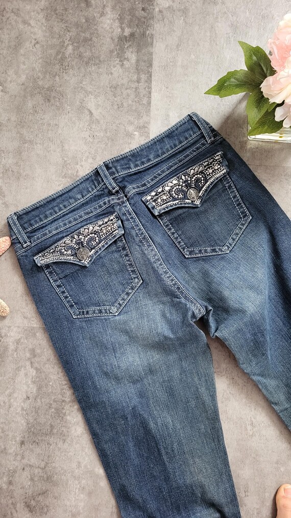 Vintage Y2K Rock 47 Wrangler Jeans Size 5/6 32 Cowboy Western