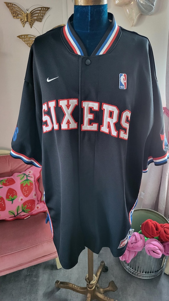 Philadelphia Sixers 76ers Snap Button Warm up Shooting Shirt