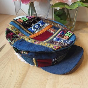 Vintage, jean patchwork hat Vintage 1960 main image 4