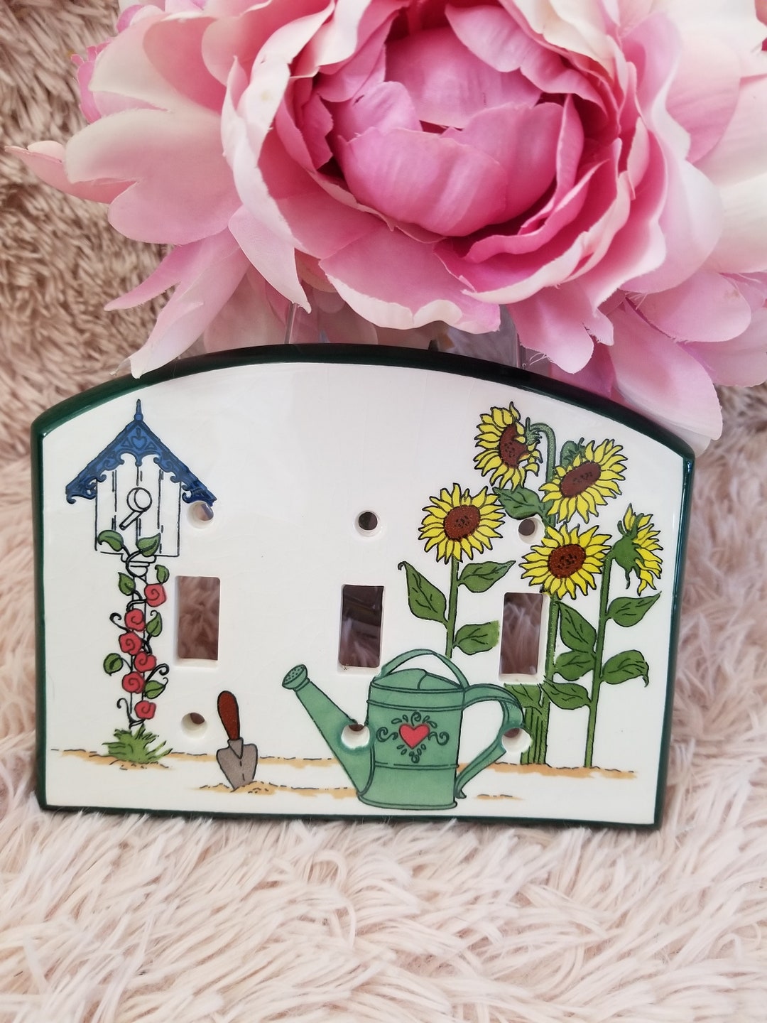 Vintage Ceramic Switch Plate Cover Made in Canada by All Fired Etsy