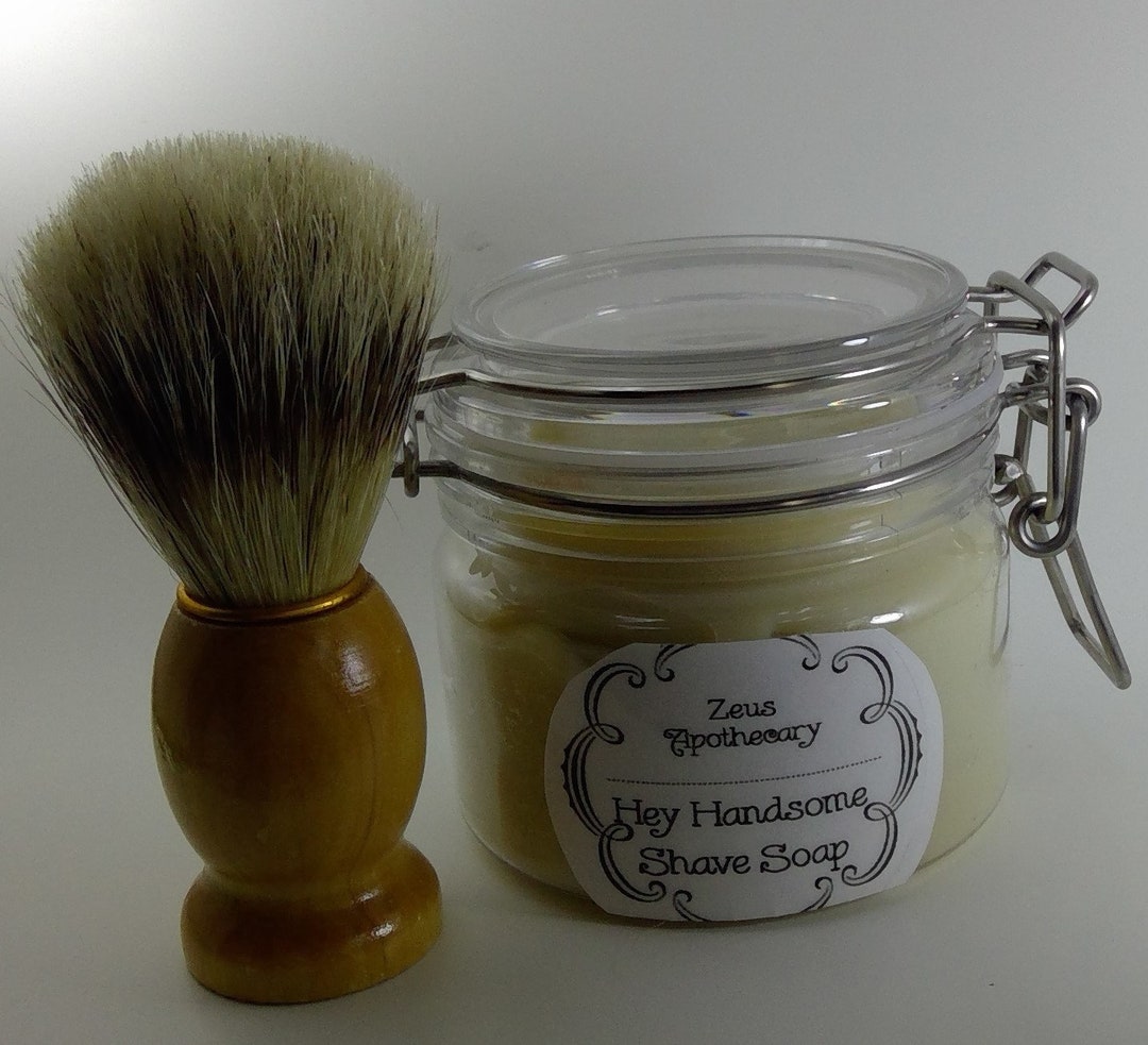 Hey Handsome Handmade Shave Soap1 Shave Soap in Bail Jar Etsy